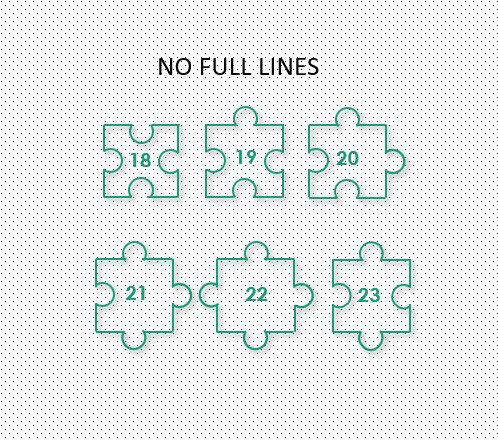 No FULL LINES puzzle rug